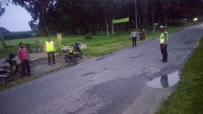 Antisipasi Balap Liar dan 3C di Bulan Ramadhan, Plres Simalungun Gelar Patroli Subuh