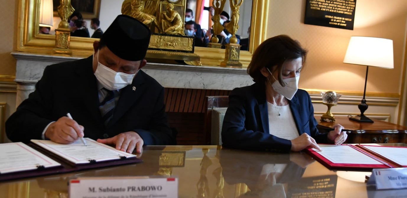 Menhan RI Tandatangani Persetujuan Kerja Sama Pertahanan dengan Prancis