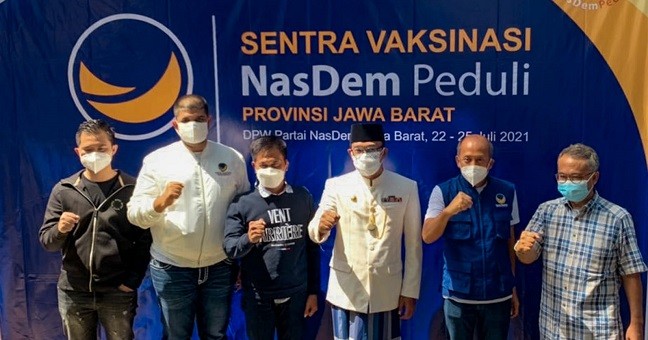 NasDem Jabar Bangun Sentra Vaksinasi Covid-19, Target Realisasi 30.000 Dosis 