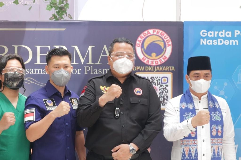 Stok Plasma Konvalesen Menipis, GP NasDem Ajak Penyintas Covid-19 Jadi Pendonor