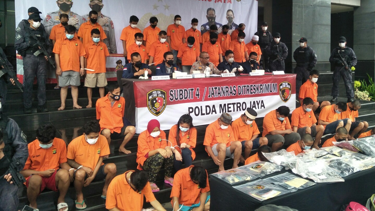 Ratusan Kali Gasak Motor dengan Senpi, 36 Pelaku Curanmor Diringkus Polisi
