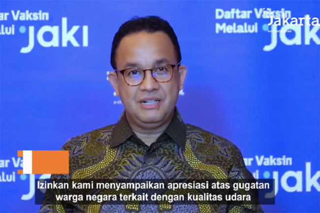 Gubernur Anies: Mari Kurangi Jejak Emisi Karbon dari Diri Kita Sendiri