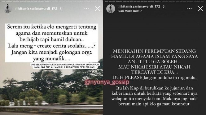 Nikita Mirzani Sindir Perempuan Berhijab Hamil Duluan, Netizen: Siapa Sih?