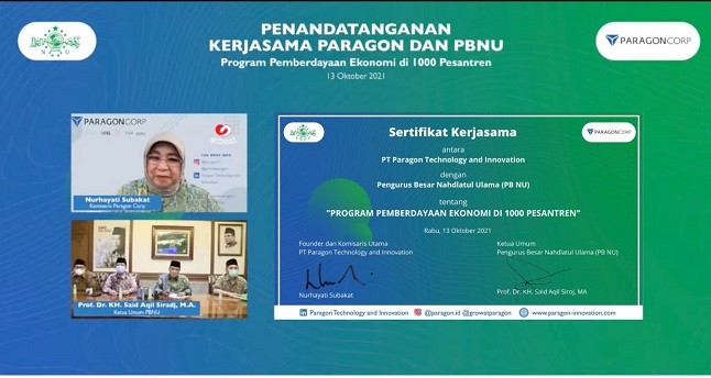 Paragon Gandeng PBNU Berdayakan Ekonomi Umat di 1000 Pesantren, Paragon Gandeng PBNU