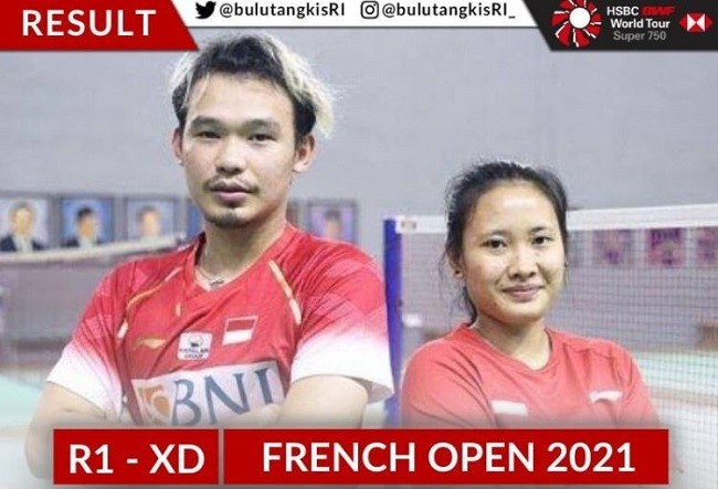 Hasil French Open 2021: Rinov/Pitha Gugur Melawan Jepang