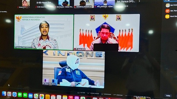 Pansus PCR DPD RI Gelar Rapat dengan Wamenkes dan Kepala BNPB RI