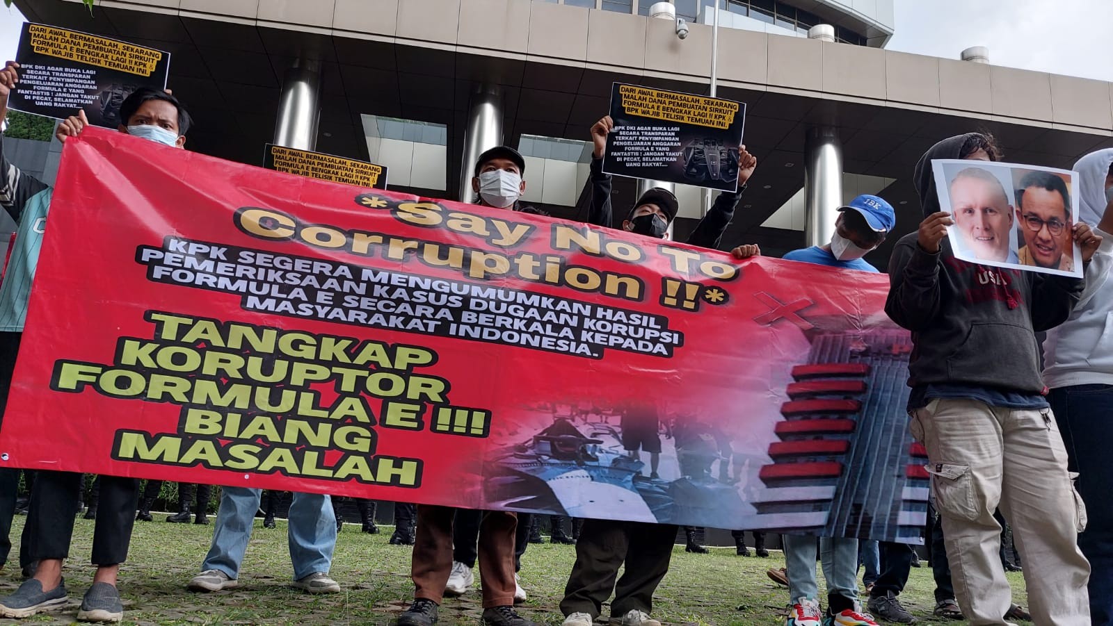 Massa SAPU Lawan Koruptor Minta KPK dan BPK Telusuri Pembengkakan Anggaran Sirkuit Formula E