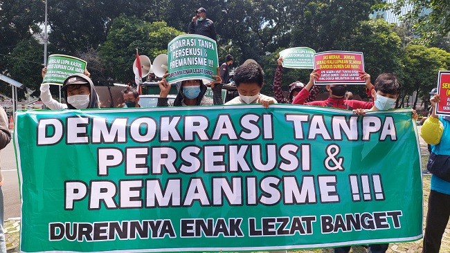 Kecam Aksi Persekusi, Massa AGAMIS Gelar Aksi Pawai Menolak Lupa Kardus Duren