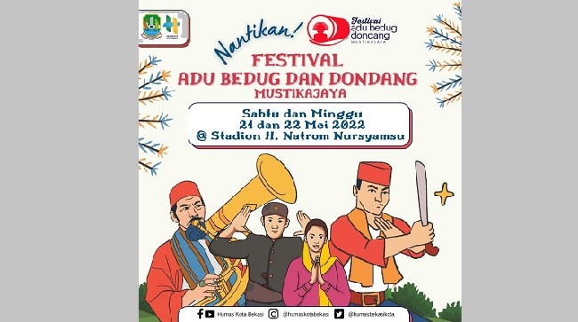 Lestarikan Budaya, Kecamatan Mustikajaya Gelar Festival Adu Bedug dan Dondang 