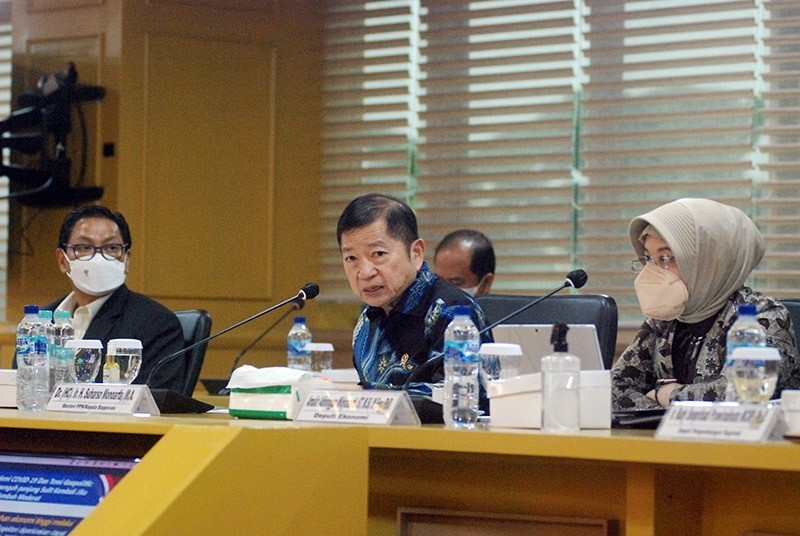 Menteri PPN/Kepala Bappenas Suharso Monoarfa Raker Dengah Komite IV DPD RI