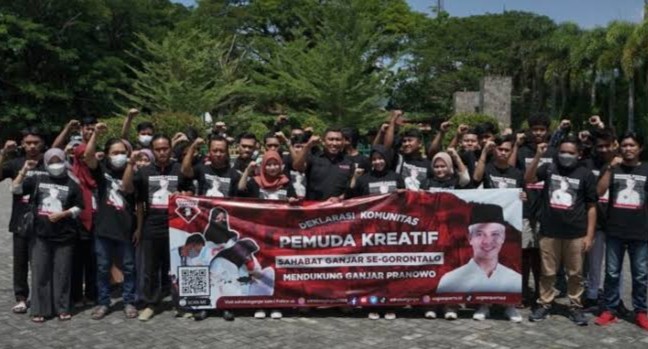 Ganjar dapat Dukungan jadi Presiden 2024 dari Pemuda Kreatif Gorontalo