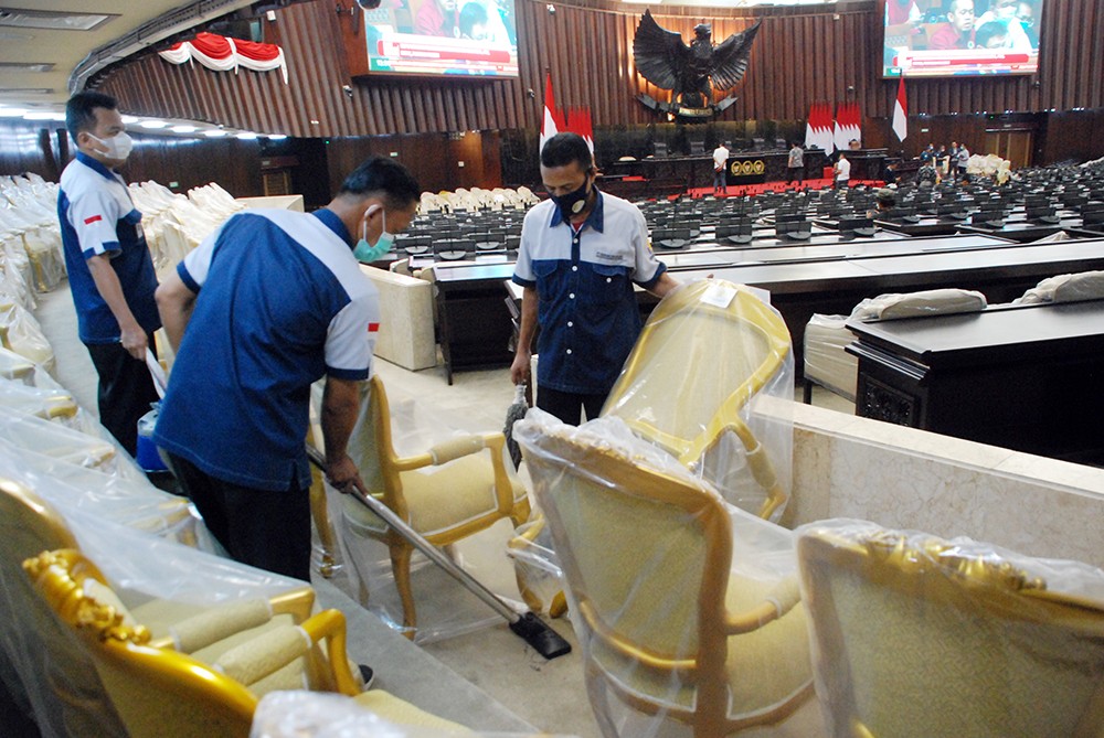 Bersih-Bersih Persiapan Pidato Presiden Joko Widodo