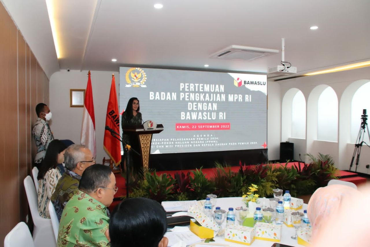 Kunjungi Bawaslu Badan Pengkajian MPR Diskusi Tentang Tahun Politik 2024 dan PPHN