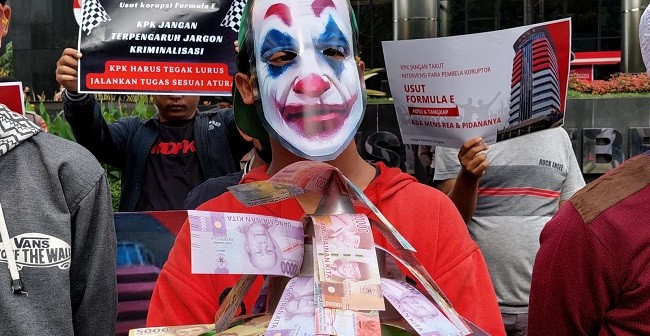 Desak Segera Gelar Perkara Kasus Formula E, Joker Pimpin Aksi Demo SPK di Gedung KPK