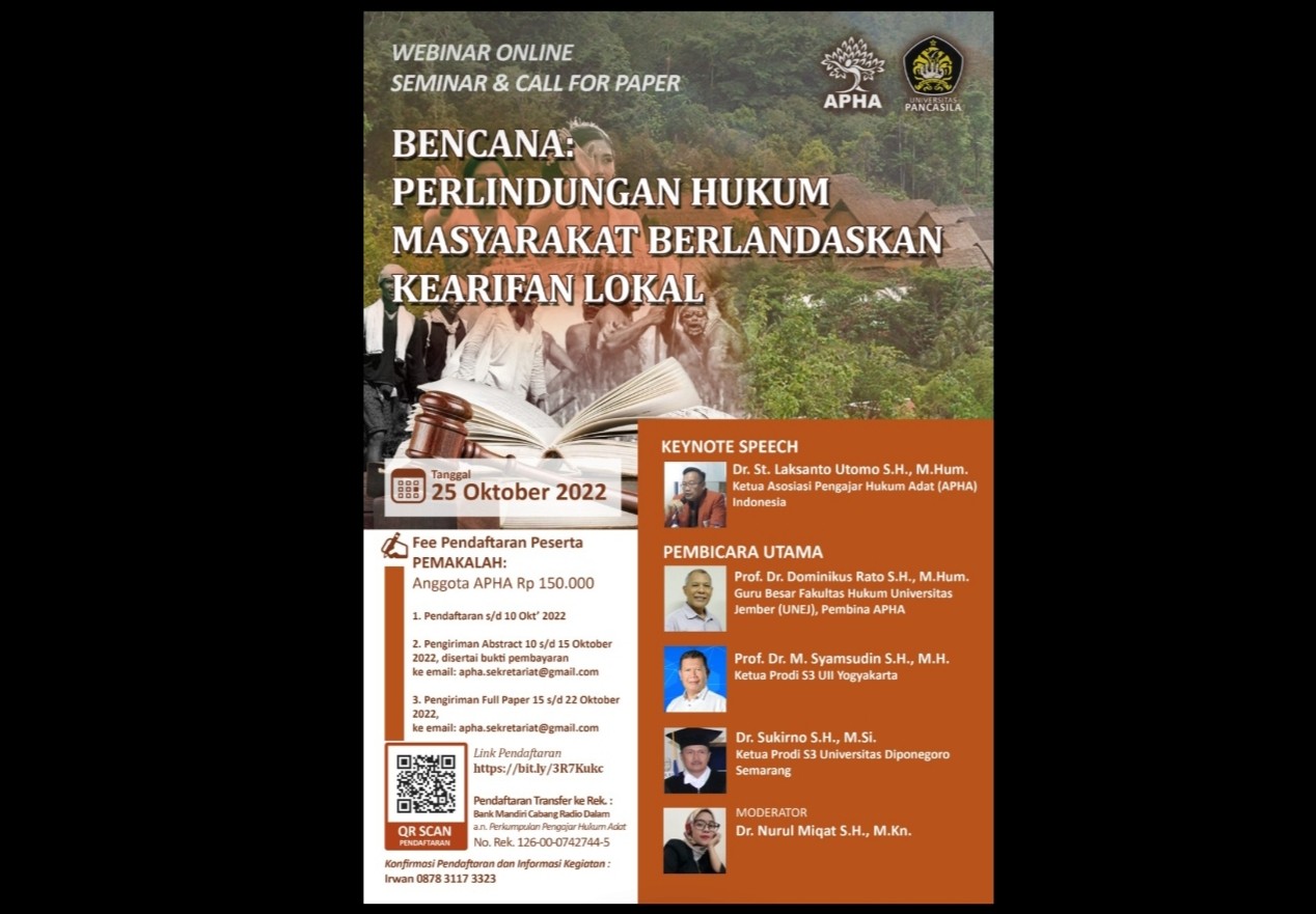 Segera Sahkan UU Untuk Melindungi Masyarakat Hukum Adat Dalam menjaga Dan Melestarikan Lingkungan Dan Mitigasi Bencana