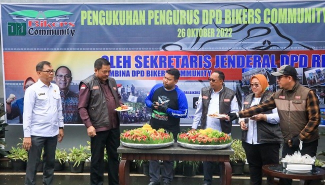 Kukuhkan Pengurus Baru, Sekjen DPD RI Minta DPD Bikers Community Bangun Citra Positif DPD RI