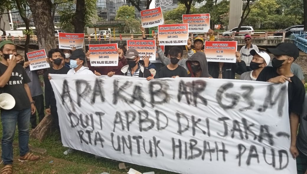 Geruduk KPK, Massa Pertanyakan Dana Hibah Rp 63 Miliar Pemprov DKI untuk PAUD