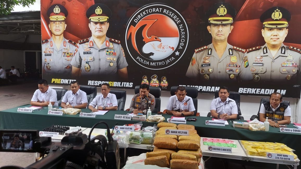 Operasi Nila Jaya, Polda Metro Sita 13 Kilo Sabu dan 147 Kilo Ganja