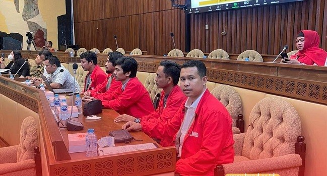 LMND Sambangi DPR Bicara Transparansi Kerja KPU dan Partisipasi Kaum Muda di Pemilu 2024