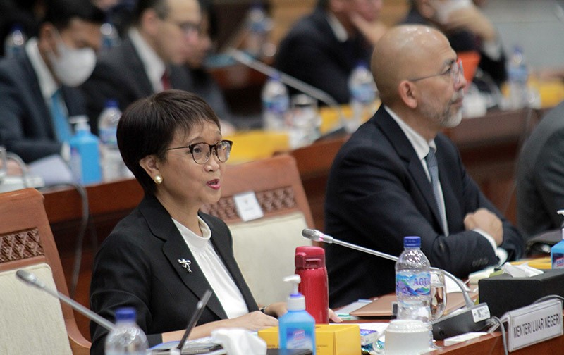 Menlu Raker dengan Komisi I DPR