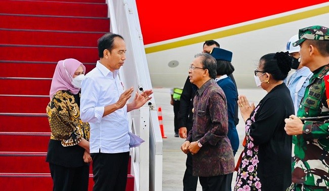 Tiba di Bali, Presiden Resmikan Pasar Seni Sukawati