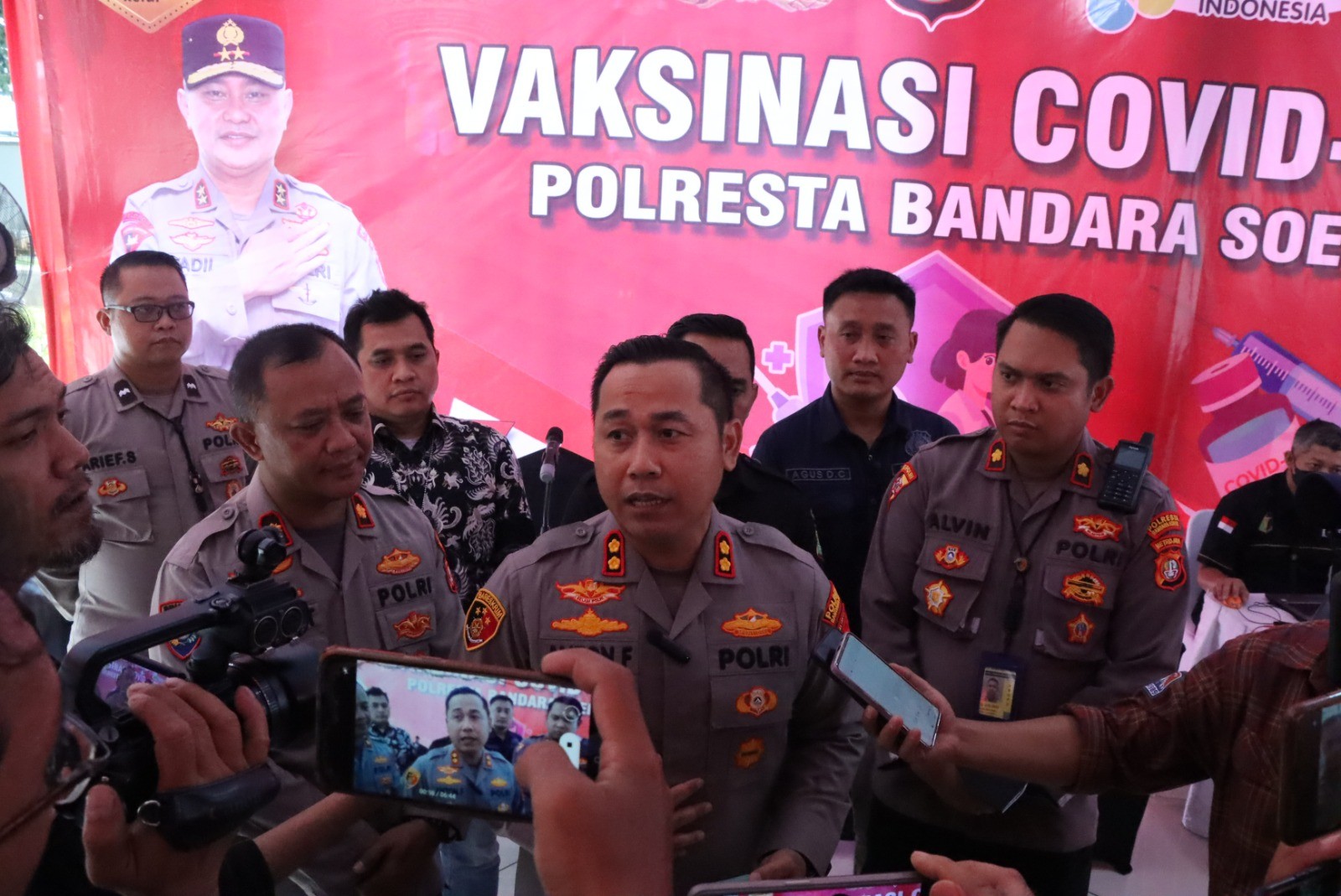 Antisipasi Varian Covid Baru, Polresta Bandara Soetta Siapkan Posko Vaksin Booster