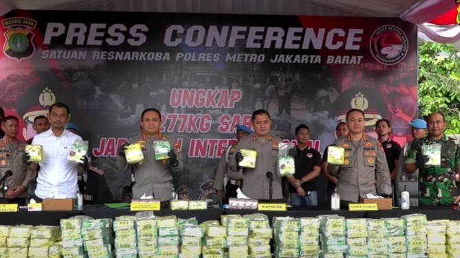 Sabu Senilai Rp 415 Miliar Disita dari Jaringan Internasional, Enam Pelaku Ditangkap
