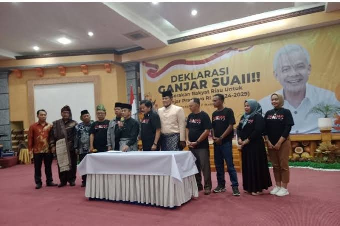 Warga Riau Deklarasi Dukung Ganjar Pranowo sebagai Capres 2024