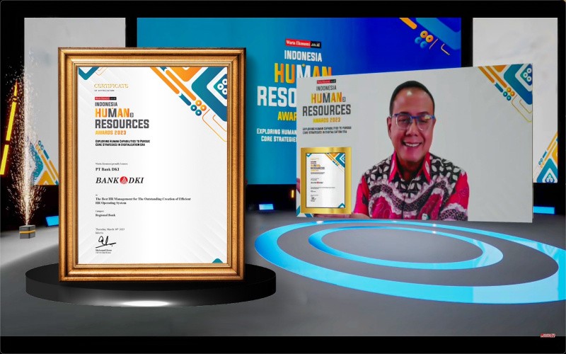Sukses Transformasi Pengelolaan SDM Berbasis Digital, Bank DKI Kembali Raih Indonesia Human Resources Awards 2023