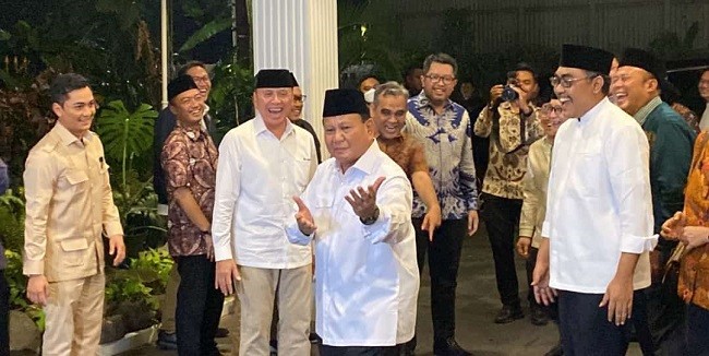 Ditanya Soal Peluang Cak Imin Cawapres, Prabowo Joget Sambil Bilang 'Mantap'