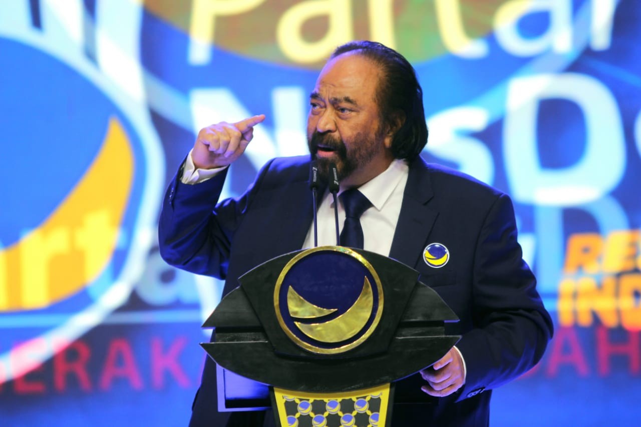 Daftar ke KPU, Surya Paloh Targetkan 100 Kursi Parlemen