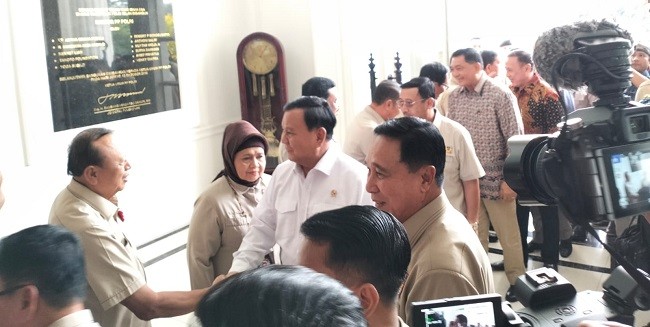 Prabowo Sambangi Kantor Purnawirawan Polri, Bahas Apa?