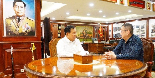 Usai Bertemu Hary Tanoe, Prabowo: Siapapun yang Berkuasa, Mari Kita berkomprom