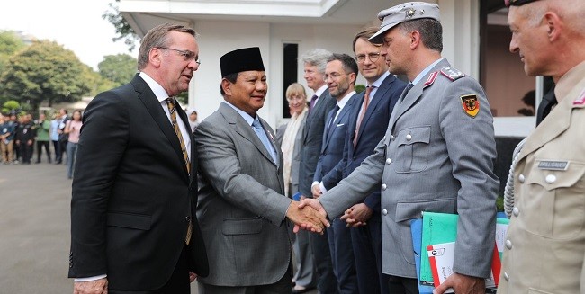 Terima Kunjungan Menhan Jerman, Prabowo: Kerja Sama Pertahanan Indonesia dan Jerman 