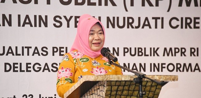 Buka FKP MPR di Cirebon, Siti Fauziah Minta Mahasiswa Beri Masukan Seputar Layanan Publik MPR