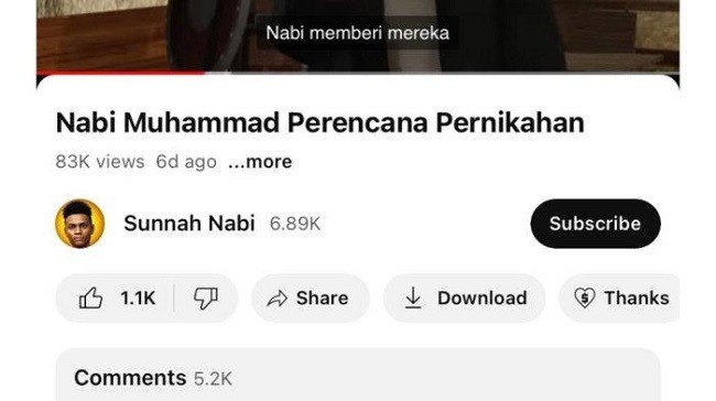 Persis Minta Polisi dan Kominfo Selidiki Akun Youtube 'Sunnah Nabi'