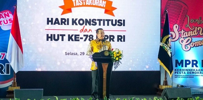 Tasyakuran Hari Konstitusi dan HUT ke-78 MPR, Ketua MPR RI Ingatkan Urgensi Konstitusi Indonesia Memiliki Pintu Darurat