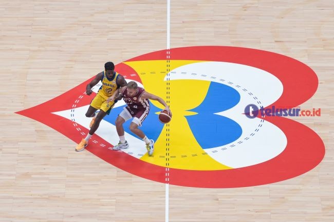 Foto: Perjuangan Tim Debutan Latvia Lolos ke Perempat Final FIBA World Cup 2023