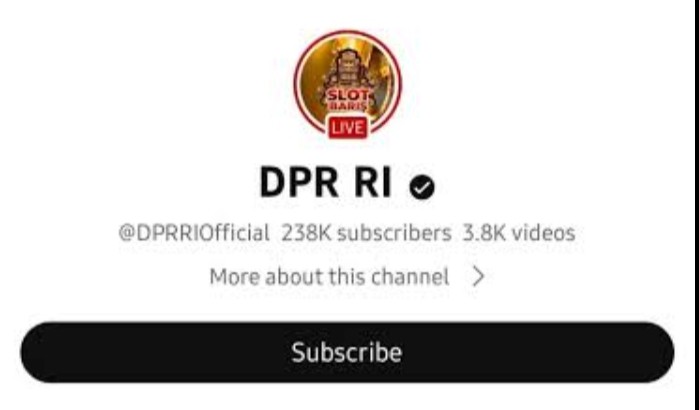 Akun YouTube Official DPR RI Tampilkan Live Judi Slot, Bareskrim Turun Tangan