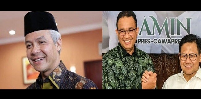 SMRC Simulasi 3 Nama: Ganjar Tetap Unggul, Meskipun Anies-Cak Imin Sudah Deklarasi