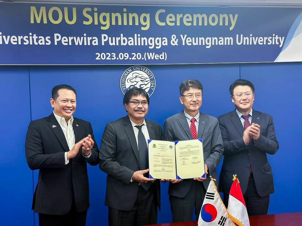 Ketua MPR RI Saksikan Penandatanganan  Kerjasama UNPERBA dengan Yeungnam University