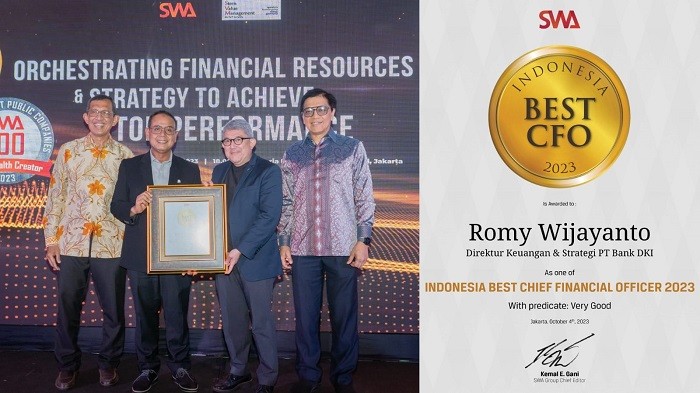 Direktur Keuangan & Strategi Bank DKI Raih Indonesia Best CFO 2023