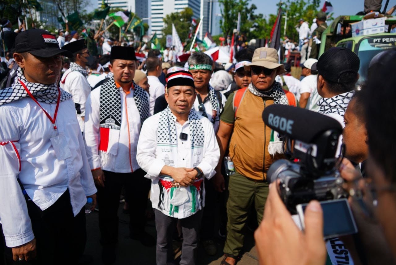 Aksi Bela Palestina di Depan Kedubes AS, Ketua Fraksi PKS DPR: Stop Penjajahan Israel!
