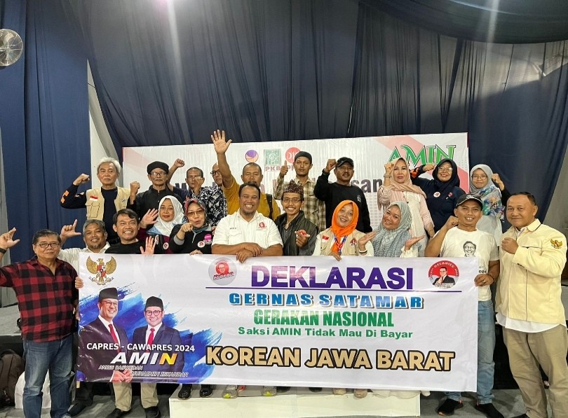 Relawan KoReAn Jabar Deklarasi Gerakan Nasional Saksi AMIN Tak Mau Dibayar