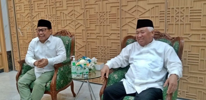 Depan Din Syamsuddin, Cak Imin Yakin Pasangan AMIN Menang 1 Putaran