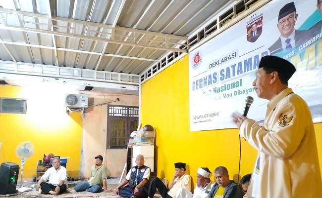 Pengusaha Anies di Tangerang Deklarasi Gerakan Nasional Saksi AMIN Tak Mau Dibayar