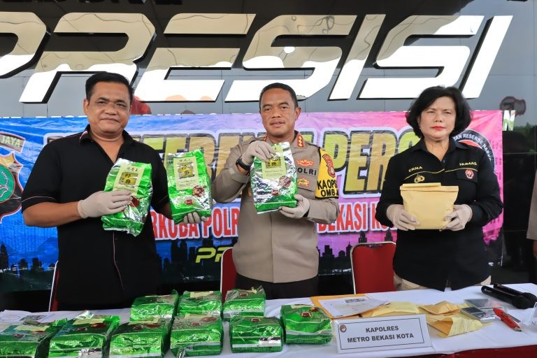 Polres Bekasi Bongkar Jaringan Narkoba Internasional, Empat Pelaku Ditangkap