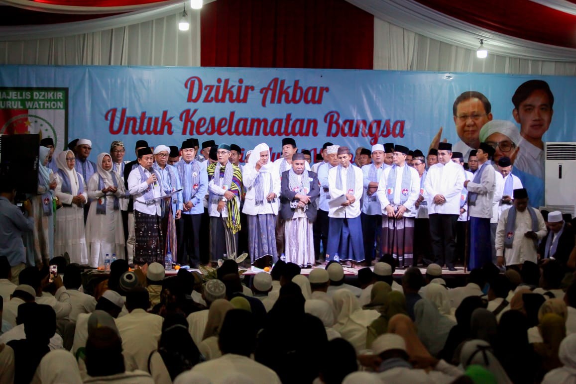 Ratusan Kiai Kampung Nusantara Deklarasi Dukung Prabowo-Gibran 
