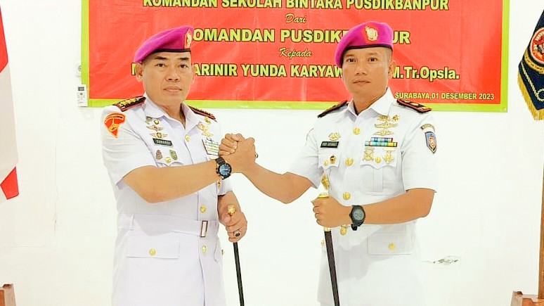 Mayor Marinir Yunda Karyawanto Jabat Danseba Pusdik Banpur Kodikmar Kodiklatal