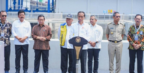Mitigasi Risiko Banjir di Tujuh Kecamatan, Jokowi dan Heru Resmikan Stasiun Pompa Ancol